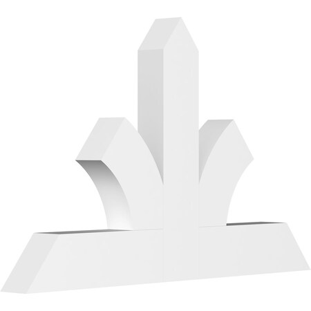 Ekena Millwork Richland Architectural Grade PVC Gable Bracket, 48"W x 30"H x 4"D x 6"F, 15/12 Pitch GBP048X30X0406RIC00